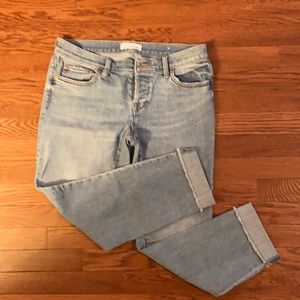 Loft light wash button fly size 25